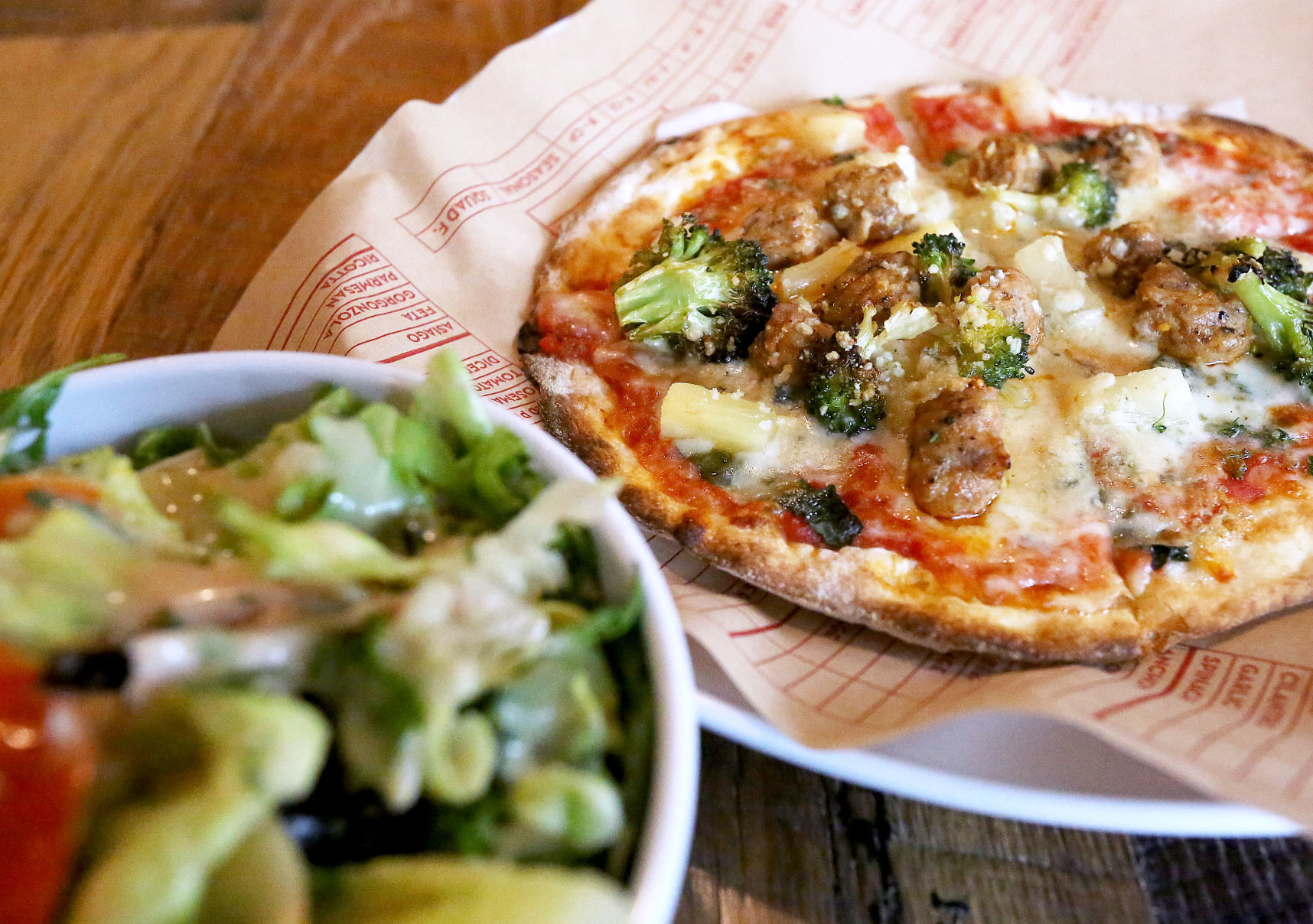 MOD pizza and salad